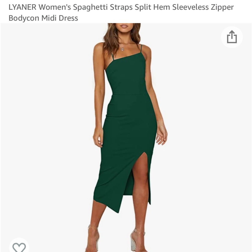 Lyaner bodycon split hem thigh dress